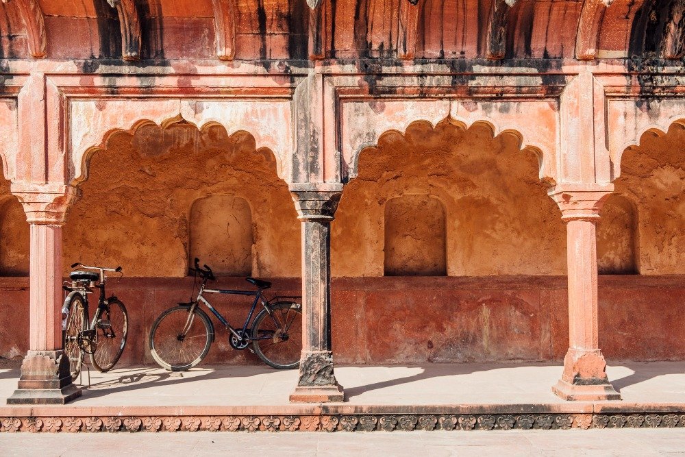 bicycle-parking-indian-building-islamic-style